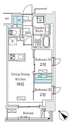 Urban Breeze 巣鴨 2LDKの間取図画像