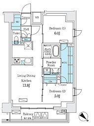 Urban Breeze 巣鴨 2LDKの間取図画像
