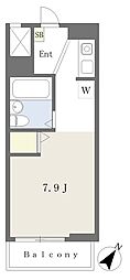 グリーンパルお花茶屋 ワンルームの間取図画像