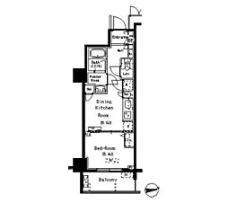 ParkAxis元浅草STAGE 1DKの間取図画像