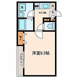 メゾンブランシュ 1Kの間取図画像