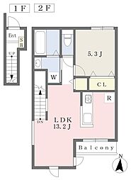 メドウライズ 1LDKの間取図画像