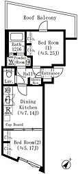 EDIT西池袋 2DKの間取図画像