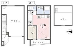 ガレージハウス アヴァンティ 1LDKの間取図画像