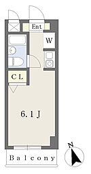 ウェストイン三軒茶屋 ワンルームの間取図画像
