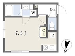 Branche桜新町 ワンルームの間取図画像