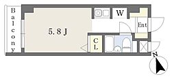 ウェストイン三軒茶屋 ワンルームの間取図画像