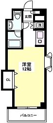 KRハウス ワンルームの間取図画像