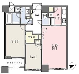 パークコート赤坂ザタワー 2LDKの間取図画像
