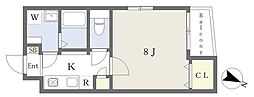 レガーロ渋谷本町 1Kの間取図画像