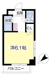 メゾンアンリツ ワンルームの間取図画像