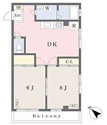 MaisondeOndine 2DKの間取図画像