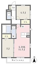 エレガンテ 2LDKの間取図画像