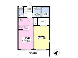 ハイレジデンス武蔵野 1LDKの間取図画像