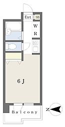 第6秋本ビルスカイヒルズ武蔵野 1Kの間取図画像