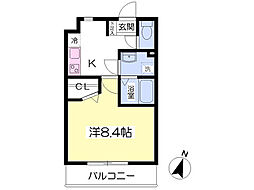 メゾン・ドゥ・N 1Kの間取図画像