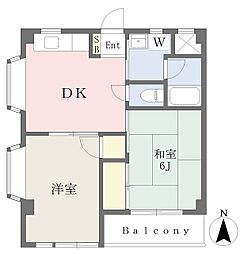グランドヒル井の頭 2DKの間取図画像