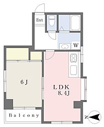 メゾンアラミス 1LDKの間取図画像