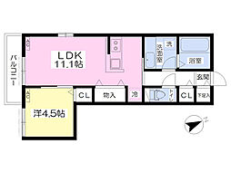 Sette吉祥寺 1LDKの間取図画像