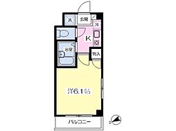 吉祥寺1603 1Kの間取図画像