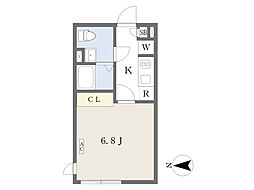 LAPiS東小金井2 1Kの間取図画像