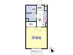 クレール21 1Kの間取図画像