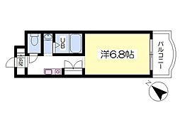 ヒルサイド柚木 ワンルームの間取図画像