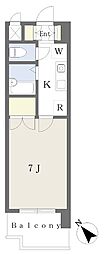 アドバンス明神町A棟 1Kの間取図画像
