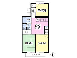 ファミネス片倉 3DKの間取図画像