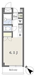 シルクドミトリー ワンルームの間取図画像