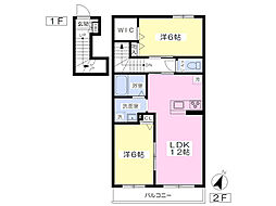 グランソレイユYK 2LDKの間取図画像