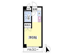 アペラシオン ワンルームの間取図画像