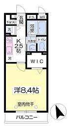 ル・ジャルダン 1Kの間取図画像