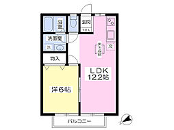 アリュールみなみ野 1LDKの間取図画像