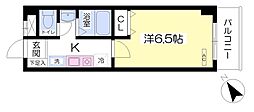 オータムスクウェアヴィレッジ 1Kの間取図画像