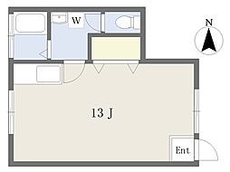 アパートメント1001 ワンルームの間取図画像