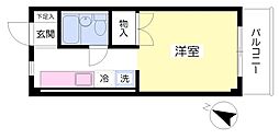 ぱびよん仲井 ワンルームの間取図画像
