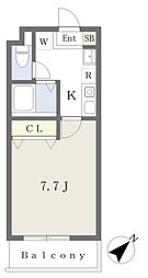 ベルジュハイツ 1Kの間取図画像