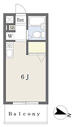 ジュネス仙川.A ワンルームの間取図画像