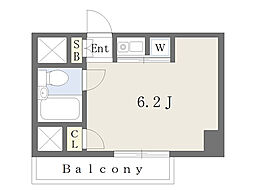 片町サンノーブル ワンルームの間取図画像
