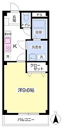 グランデージクレール 1Kの間取図画像