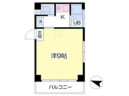 コーポヤマワ ワンルームの間取図画像