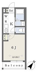 京成松戸線 高根木戸駅 徒歩11分の賃貸アパート 2階1Kの間取り