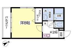 シルエーラ 1Kの間取図画像