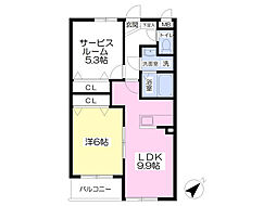 プランドールZoo 1SLDKの間取図画像