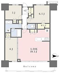 幕張ベイパークミッドスクエアタワー 3LDKの間取図画像