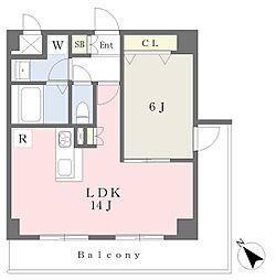 DOビル豊砂 1LDKの間取図画像