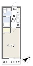 Lino幕張 1Kの間取図画像