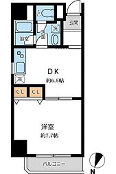 オーキッドレジデンス千葉中央 1DKの間取図画像