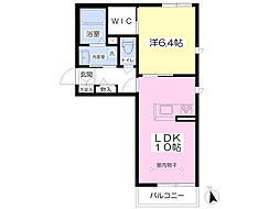 シェルモント 1LDKの間取図画像